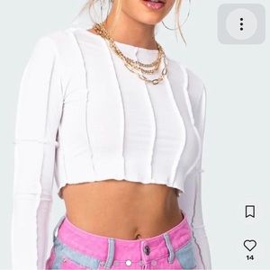 White Long Sleeve Top